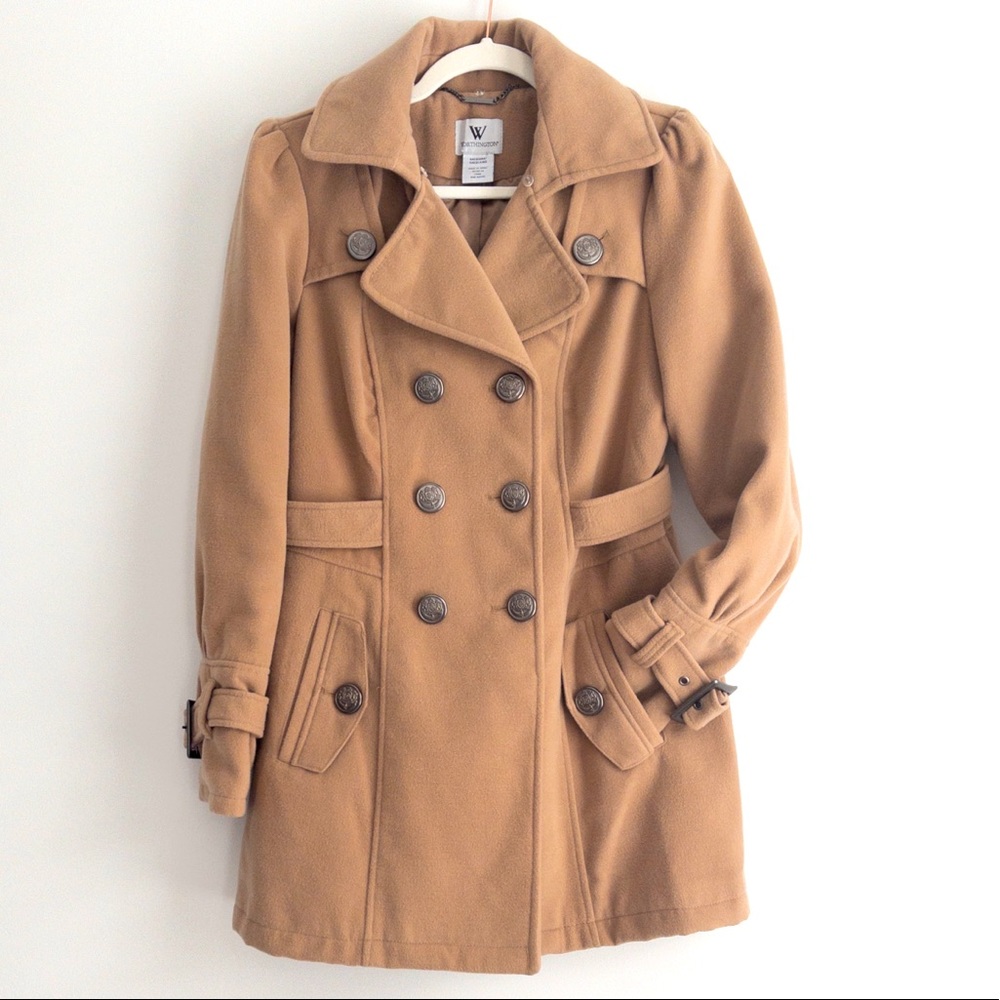Double breasted winter trench coat size medium